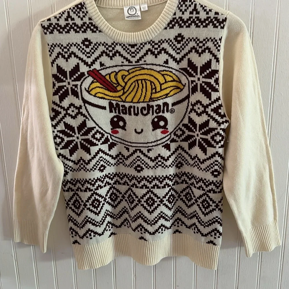 Maruchan Graphic Long Sleeve Sweater Like New sz Large